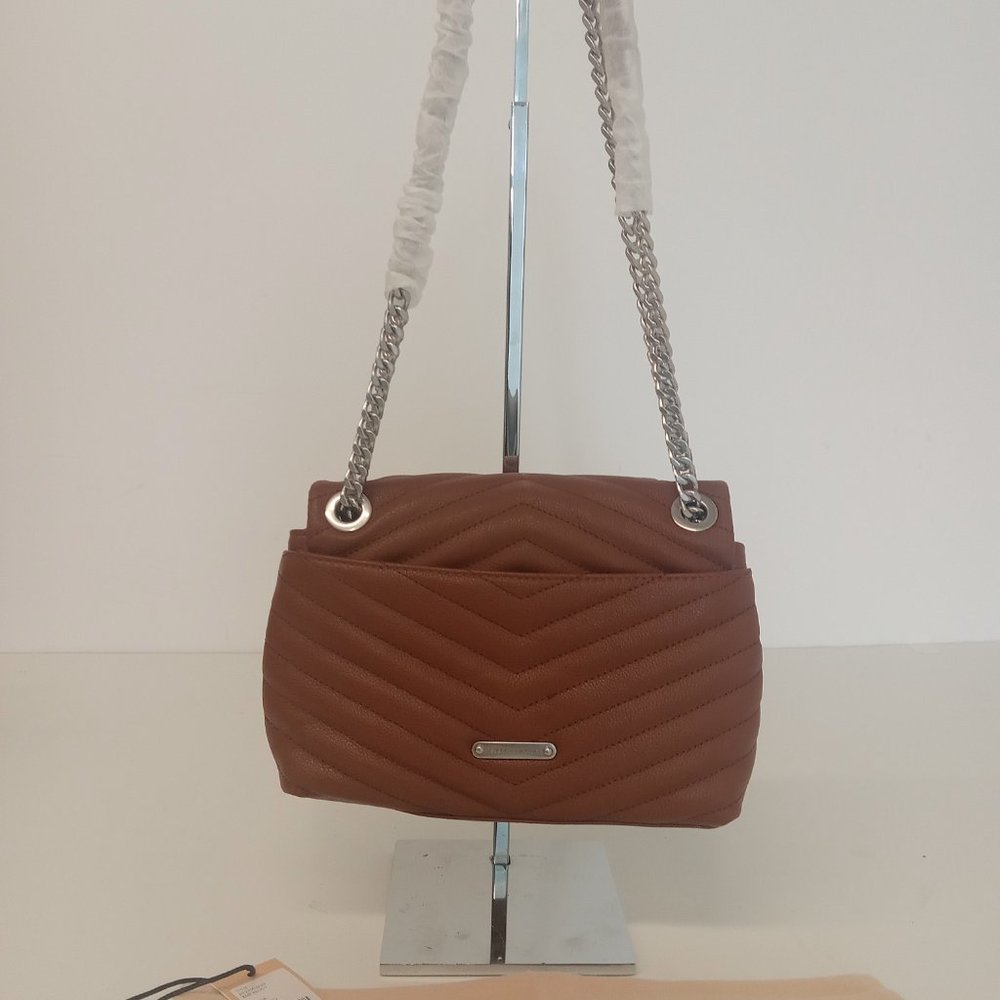 Rebecca Minkoff Edie Chevron Crossbody Bag - Tobacco - Picture 2 of 13